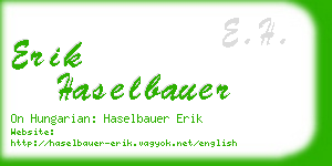 erik haselbauer business card